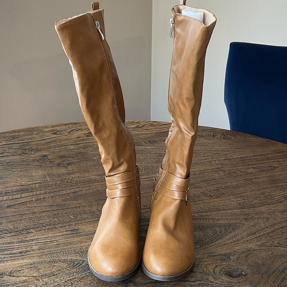 Journee Collection Brown Over the Knee Boots